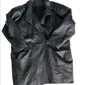 Leather coat